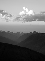 Image showing Dramatic Sky Cloudscape Over Hurricane Ridge Olympic Mountains