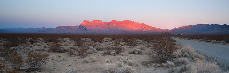 Image showing Providence Mountains Fountain Peak Mojave Desert Landscape