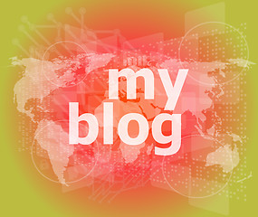 Image showing my blog - green digital background - Global internet concept