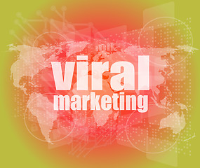 Image showing Marketing concept: words Viral Marketing on business digital screen