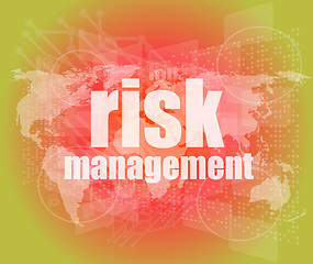 Image showing Management concept: words Risk management on digital screen