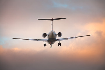 Image showing Landing airplane