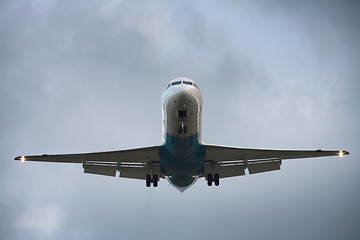 Image showing Landing airplane