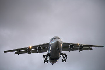 Image showing Landing airplane