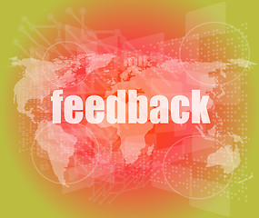 Image showing Information technology IT concept: words Feedback on screen