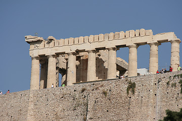 Image showing tourists in parthenon