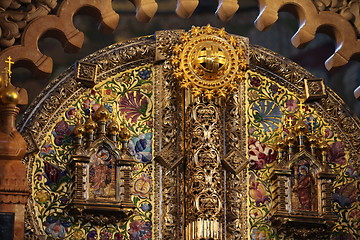 Image showing ornate gold  iconostasis 