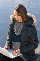 Image showing Woman with laptop