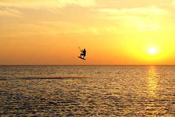 Image showing Kite surfing