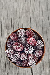 Image showing frozen blackberries