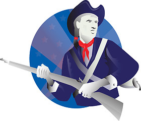 Image showing American Minuteman Revolutionary Soldier Retro