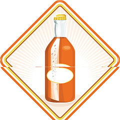 Image showing Orange Soda Bottle Diamond Retro