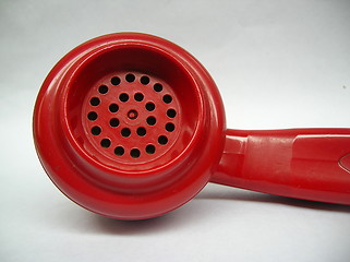 Image showing isolated Red Telephone mouth piece