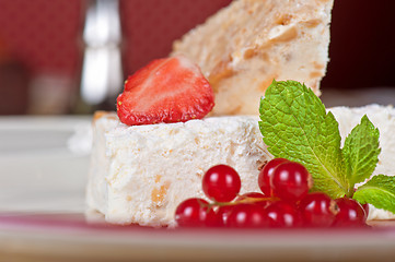 Image showing cream berries dessert