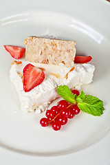 Image showing cream berries dessert