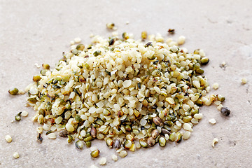 Image showing heap of hemp seeds