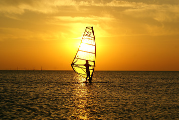 Image showing Wind surfing