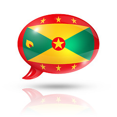 Image showing Grenada flag speech bubble