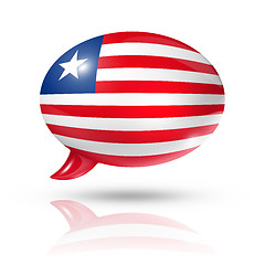 Image showing Liberian flag speech bubble