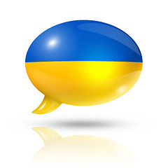 Image showing Ukrainian flag speech bubble