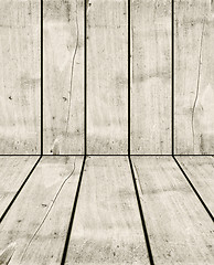 Image showing Old white wood crate background