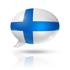 Image showing Finnish flag speech bubble