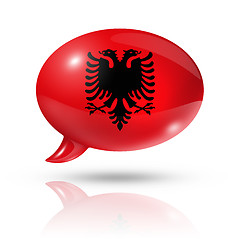 Image showing Albanian flag speech bubble