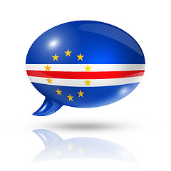 Image showing Cape Verdean flag speech bubble