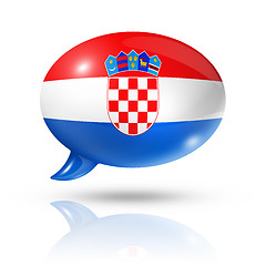 Image showing Croatian flag speech bubble