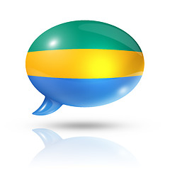 Image showing Gabonese flag speech bubble