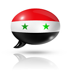 Image showing Syrian flag speech bubble