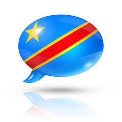 Image showing Democratic Republic of the Congo flag speech bubble