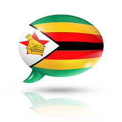 Image showing Zimbabwean flag speech bubble