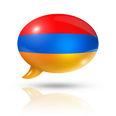 Image showing Armenian flag speech bubble