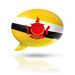 Image showing Bruneian flag speech bubble