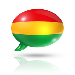 Image showing Bolivian flag speech bubble