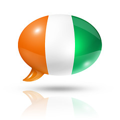 Image showing Ivorian flag speech bubble