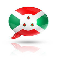 Image showing Burundian flag speech bubble
