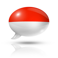 Image showing Monaco flag speech bubble