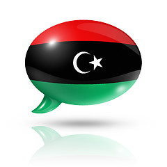 Image showing Libyan flag speech bubble