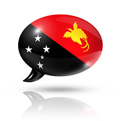 Image showing Papua New Guinea flag speech bubble