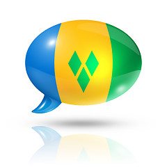 Image showing Saint Vincent and the Grenadines flag speech bubble