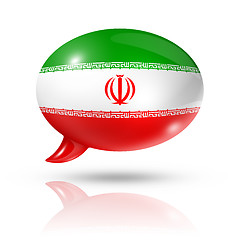 Image showing Iranian flag speech bubble