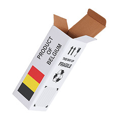 Image showing Concept of export - Product of Belgium