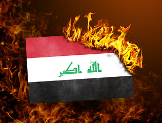 Image showing Flag burning - Iraq