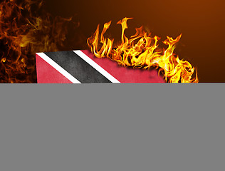 Image showing Flag burning - Trinidad and Tobago