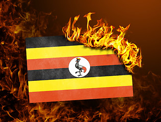 Image showing Flag burning - Uganda