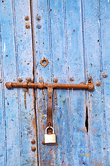 Image showing rusty metal   nail dirty  and morocco  