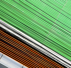 Image showing  abstract    in the metal green     bangkok   palaces  temple  