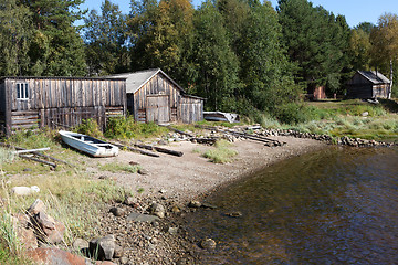 Image showing The quiet harbor on the river